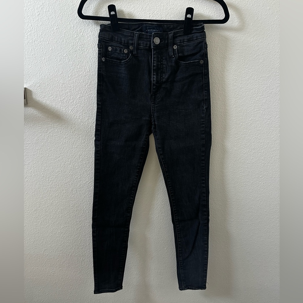 Black High Rise Jeggings
